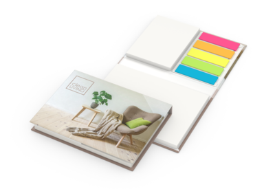 Brüssel Bookcover Recycling-Matt White green+blue