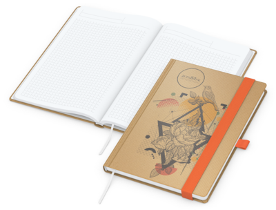 Match-Book White Bestseller, A5, Natura braun-indi